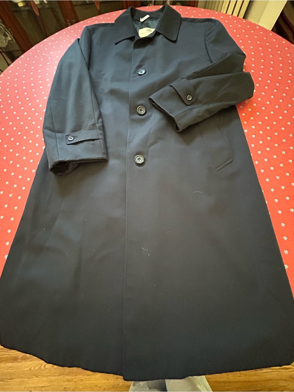 Aquascutum Men's black Single-Breasted Overcoat